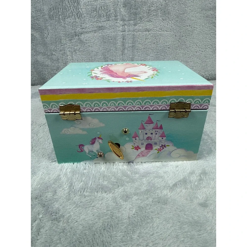 Jewelkeeper Kids Musical Unicorn Jewelry Box‎ Rainbow Castle One of a Kind Aqua